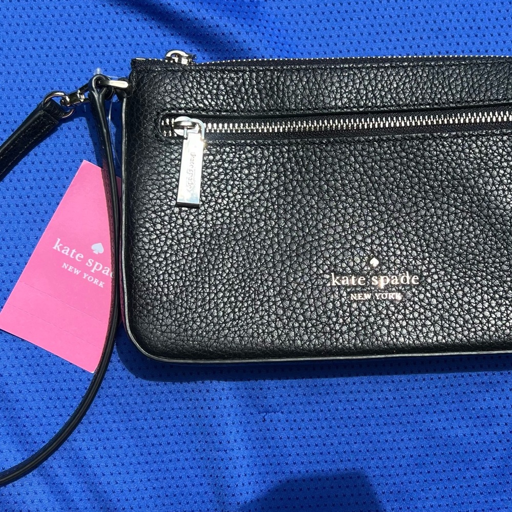 Kate Spade Black Leather Wristlet